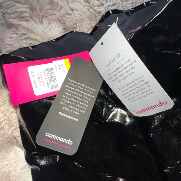 NWT COMMANDO PATENT FAUX LEATHER PERFECT CONTROL LEGGINGS, BLACK Medium - Picture 9 of 11